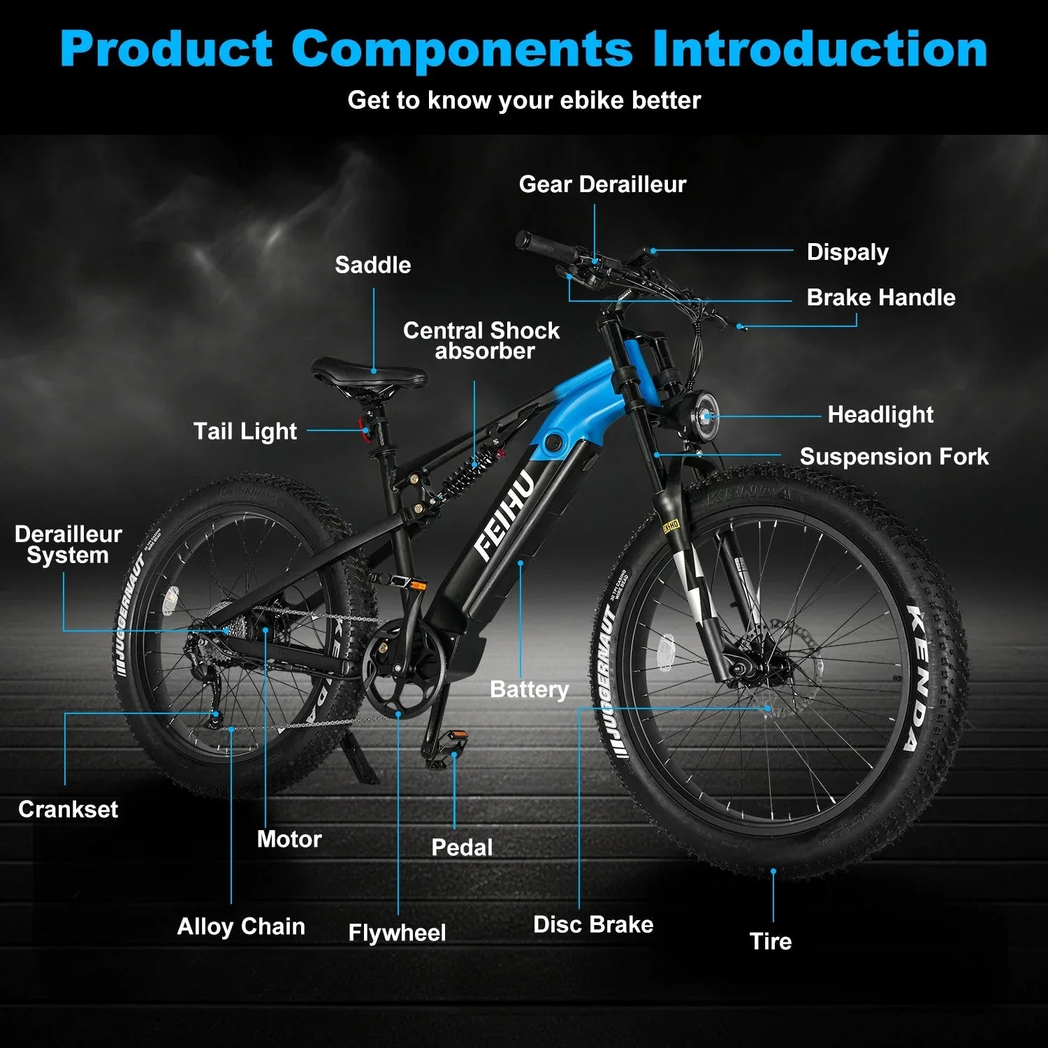 Unleash Your Off-Road Adventures with the Feihu 750W Fat Tire eMTB