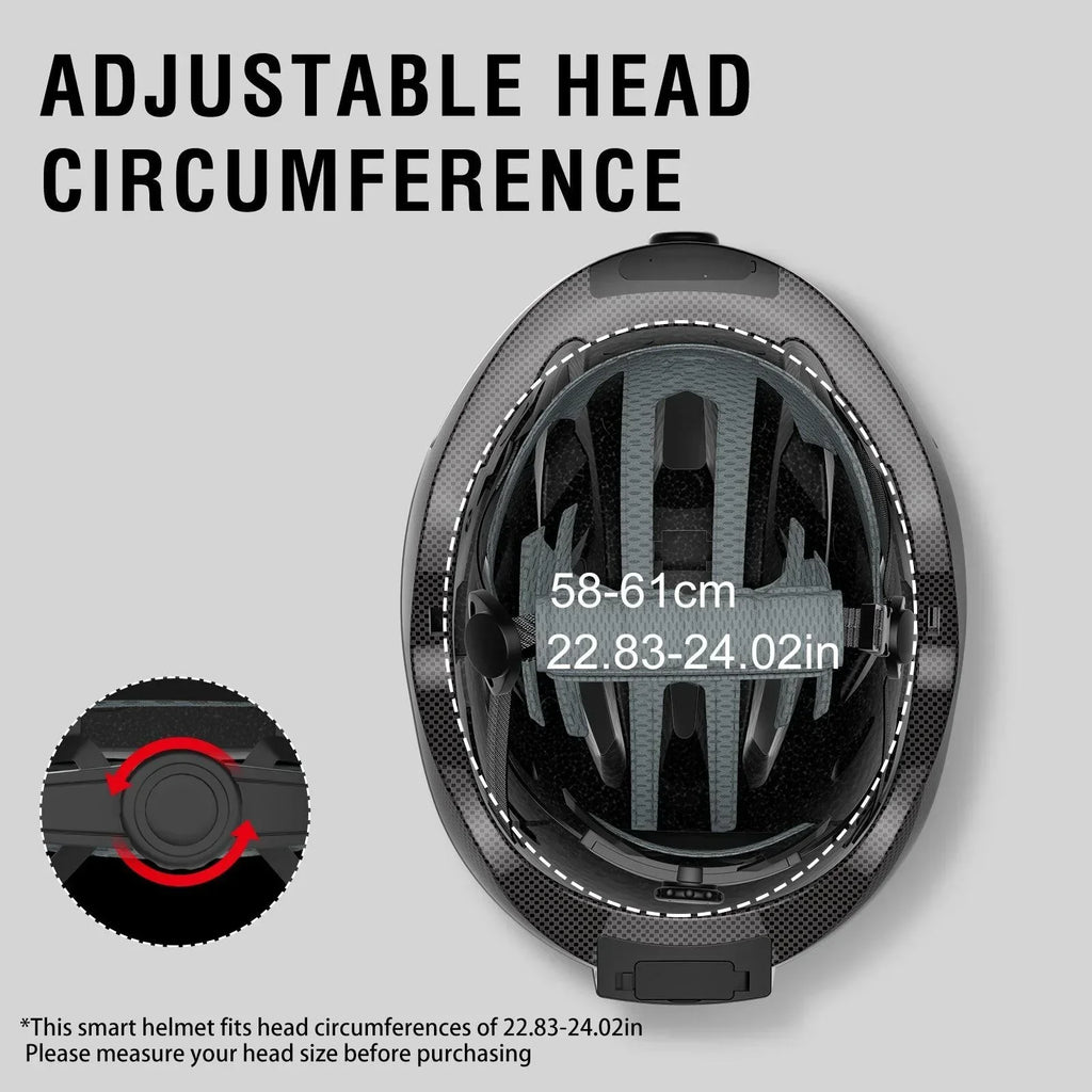 1080P smart cycling helmet, removable rechargeable lithium battery, large capacity 1350MAH, GPS tracking, WiFi preview, Bluetooth headset function