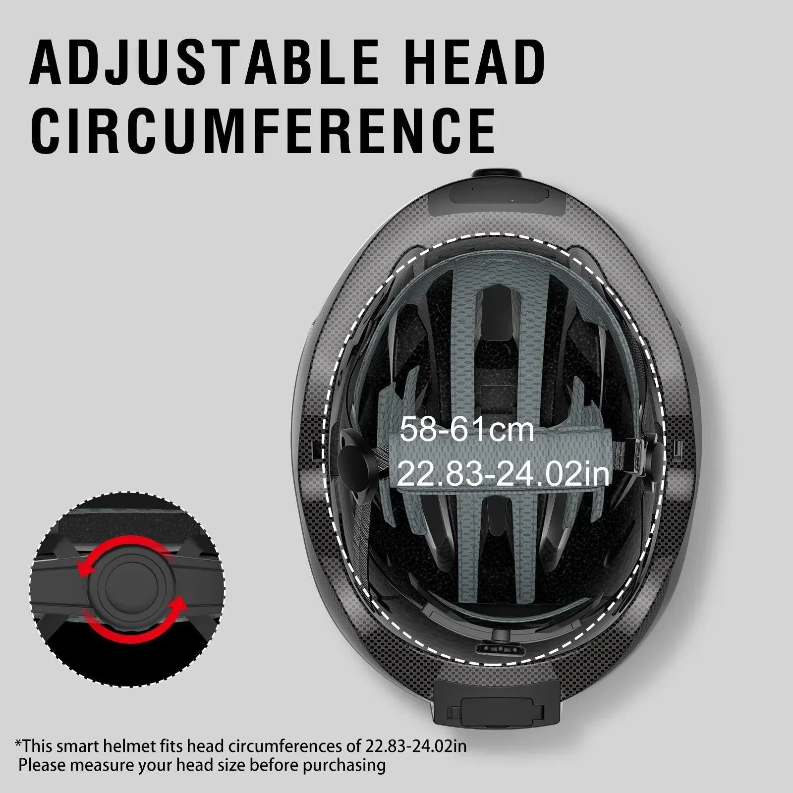 1080P smart cycling helmet, removable rechargeable lithium battery, large capacity 1350MAH, GPS tracking, WiFi preview, Bluetooth headset function